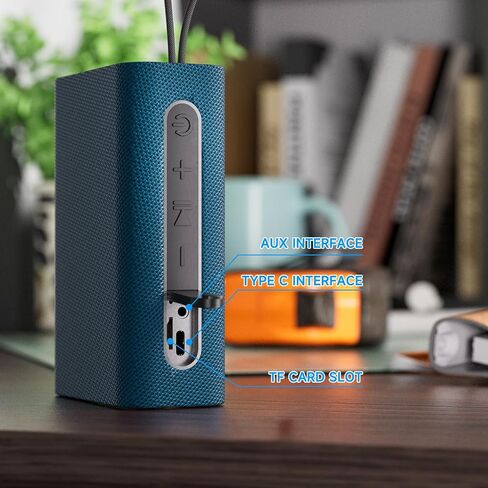 Speaker, Portable Wireless Bluetooth Speakers, Waterproof Loud Stereo Sound with RGB Lights TWS Paire Long Playtime for Home/Party/Outdoor, Electronic Gadgets (1PCS, Gray) in Kuwait