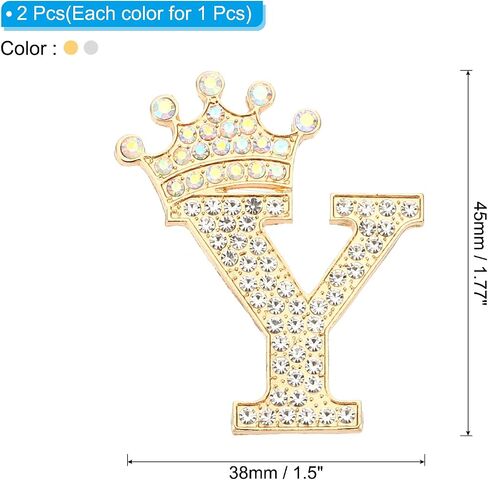 PATIKIL Letter Brooch Pins, Crown Initial Rhinestone Alphabet Letter Lapel Badges Pin for Women Suits Dress in Saudi Arabia