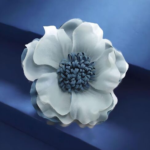 Colorful Large Flower Brooches Pins for Women Dainty Satin Fabric Camellia Pins Shawl Clips Duckbill Clips Dress Skirt Scarf Hat Clothing Jewelry in Saudi Arabia