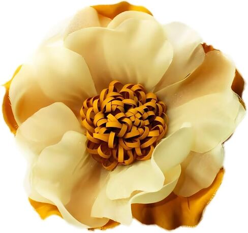 Colorful Large Flower Brooches Pins for Women Dainty Satin Fabric Camellia Pins Shawl Clips Duckbill Clips Dress Skirt Scarf Hat Clothing Jewelry in Saudi Arabia
