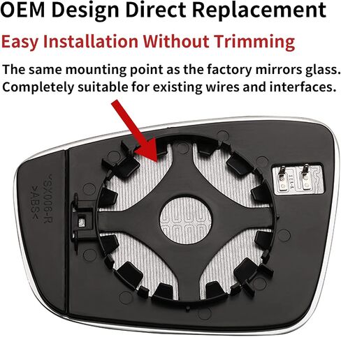 Driver Side Mirror Replacement for 2013-2018 Volkswagen Passat, 2011-2018 Volkswagen Jetta, 2012-2016 Volkswagen Beetle Mirrors Glass - Convex Left Pass Side Rear View Mirror with Heated in Saudi Arabia