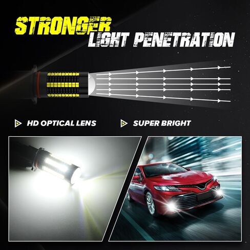 Sidaqi 12278 PSX26W LED Fog Light Bulbs 6000K White Extremely Bright 4000LM 126PCS 5730Chips PSX26W H28W Fog Lights Daytime Running Lights DRL for Cars Trucks 12-30V in Kuwait