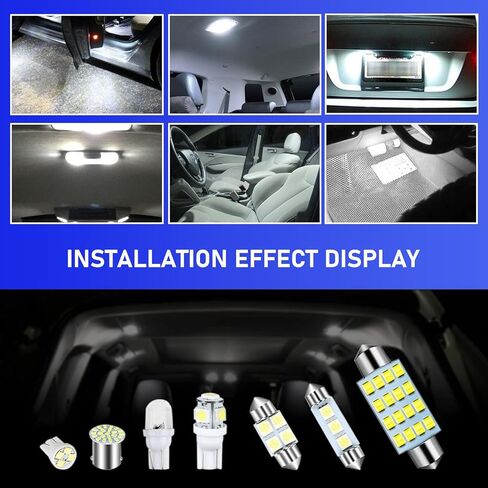 T10 31mm 42mm Car Car LED لمجموعة مجموعة ، حزمة -20 خريطة LED قبة ضوء القراءة ضوء لوحة ترخيص ، 50000H طويلة الحياة لتوفير الطاقة الموفرة للطاقة ، عالمي للسيارات (أبيض) in Saudi Arabia
