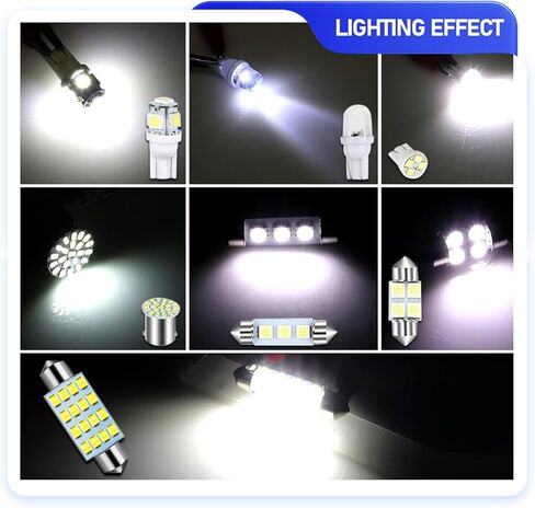 T10 31mm 42mm Car Car LED لمجموعة مجموعة ، حزمة -20 خريطة LED قبة ضوء القراءة ضوء لوحة ترخيص ، 50000H طويلة الحياة لتوفير الطاقة الموفرة للطاقة ، عالمي للسيارات (أبيض) in Saudi Arabia