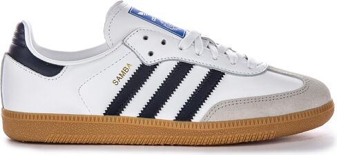adidas Samba Og Men's 3-Stripes Retro Contrast 70S Trainers (White Navy, US 4) in Saudi Arabia