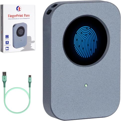 Windows Hello Fingerprint Reader & USB Fingerprint Reader with 2025 Recognition Technology,File Encryption Offline Security,Portable for Business and Home Use | Password Book and Password Holders in Kuwait