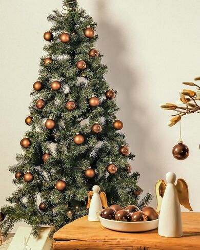 WDS WONDROUS 12Pcs White Christmas Ball Ornaments, 2.36" Matte and Shiny Glass Ornaments Set for Xmas Tree Decoration, DIY Christmas Ball Set for Kids and Adults in Saudi Arabia