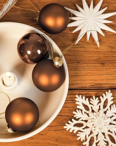 WDS WONDROUS 12Pcs White Christmas Ball Ornaments, 2.36" Matte and Shiny Glass Ornaments Set for Xmas Tree Decoration, DIY Christmas Ball Set for Kids and Adults in Saudi Arabia