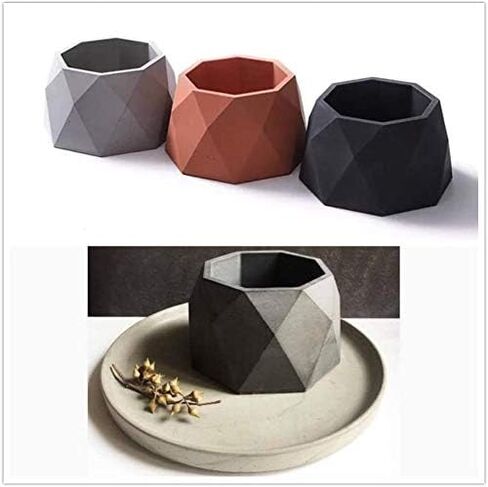 Small Silicone Flower Pot Mold, Ceramic Cement Clay Mold, Succulent Plants Planter Pot Epoxy Resin Mould, Candle Holder, Candy Soap Crafts Home Decor in Kuwait