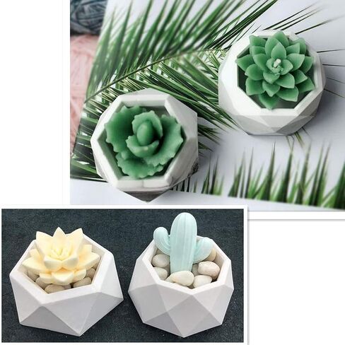Small Silicone Flower Pot Mold, Ceramic Cement Clay Mold, Succulent Plants Planter Pot Epoxy Resin Mould, Candle Holder, Candy Soap Crafts Home Decor in Kuwait