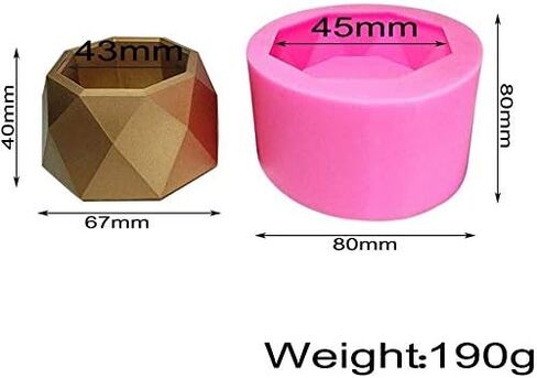 Small Silicone Flower Pot Mold, Ceramic Cement Clay Mold, Succulent Plants Planter Pot Epoxy Resin Mould, Candle Holder, Candy Soap Crafts Home Decor in Kuwait