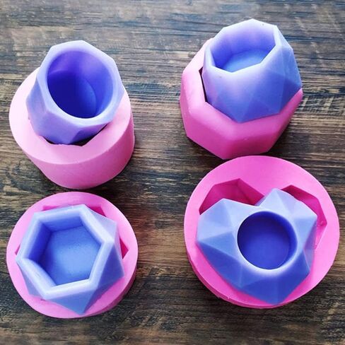 Small Silicone Flower Pot Mold, Ceramic Cement Clay Mold, Succulent Plants Planter Pot Epoxy Resin Mould, Candle Holder, Candy Soap Crafts Home Decor in Kuwait