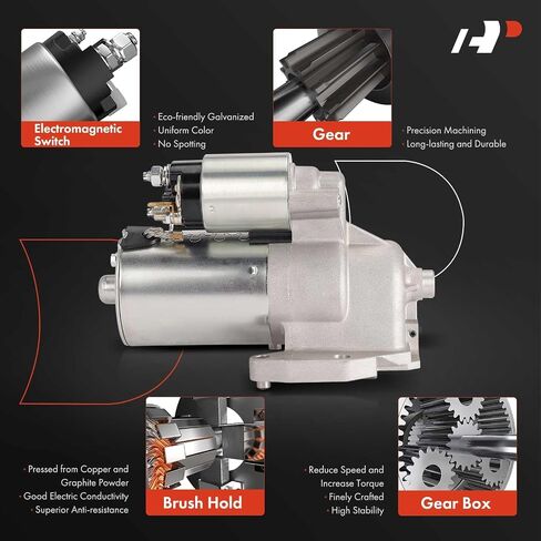 A-Premium Starter Motor متوافق مع Ford Taurus 2001-2005 و Mercury Sable 2001-2005 ، DOHC فقط ， V6 3.0L ، 12V 1.5kW 22-TETH عكس اتجاه عقارب الساعة ، استبدل# 1F1Z11002AA ، 1F1Z11002AARM in Saudi Arabia