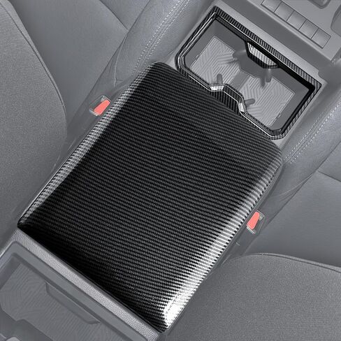 غطاء مسند ذراع وحدة التحكم المركزية وغطاء حامل الكأس الأمامي مناسب ل Tacoma Gen 4th (2024-2025) - تثبيت القشر والعصا - ألياف الكربون الهيدروغرافية - لعام 2025 2024 تاكوما الملحقات - 2 pcs in Kuwait