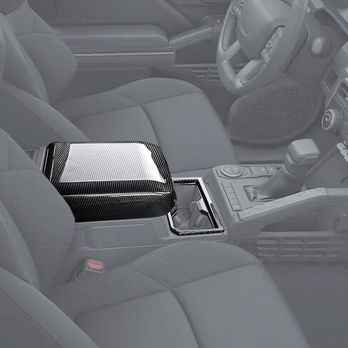 غطاء مسند ذراع وحدة التحكم المركزية وغطاء حامل الكأس الأمامي مناسب ل Tacoma Gen 4th (2024-2025) - تثبيت القشر والعصا - ألياف الكربون الهيدروغرافية - لعام 2025 2024 تاكوما الملحقات - 2 pcs in Kuwait