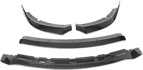 IKON MOTORSPORTS, Front Bumper Lip Compatible with 2015-2023 Dodge Charger SRT, V3 Style ABS Matte Black Front Splitter Lower Protector 4PC, 2016 2017 2018 2019 in Saudi Arabia