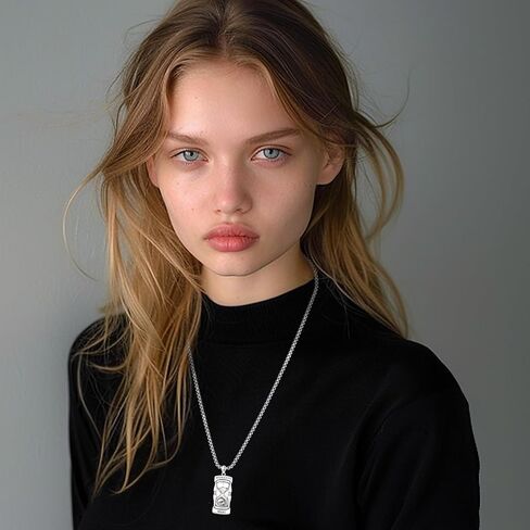 قلادة Eusense Memento Mori للرجال للنساء الذهب 925 الجنيه الفضي الجنيه الجمجمة المجوهرات Memento Mori قلادة قلادة لها محبوب عيد ميلادها in Kuwait