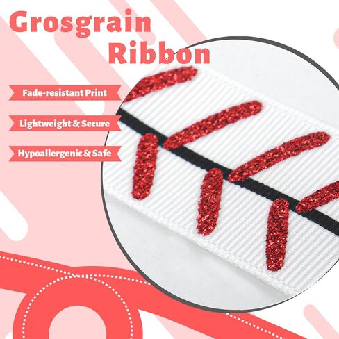 YanJie 2PCS 4'' Football Hair Clips Party Glitter Ribbon Hair Accessories Women Sports Theme Party Game Costume Football Outfit in Saudi Arabia