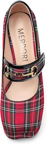 أحذية Merrori Mary Jane للنساء منصة عالية مكتنزة Square Toe Tee Heels Patent Leather Fashion Single Strap Dress Party Party Party Shoes in Kuwait