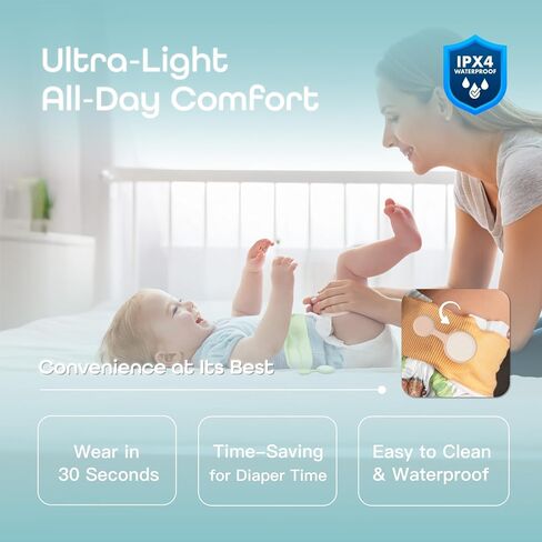 AI Smart Baby Monitor w/Free App, Tracking Breathing, Heart Rate & Sleep, Real-Time Alerts, Wireless & Portable, for Newborns to Toddlers (0-7 Years) in Saudi Arabia