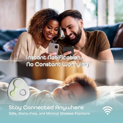 AI Smart Baby Monitor w/Free App, Tracking Breathing, Heart Rate & Sleep, Real-Time Alerts, Wireless & Portable, for Newborns to Toddlers (0-7 Years) in Saudi Arabia
