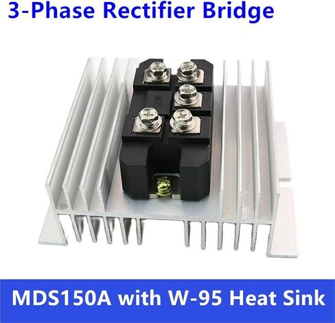 1pc ثلاث مرحلة من الجسر الجسر الجسر MDS150A/1600V مع بالوعة الحرارة ، تأثير تبديد الحرارة جيد المدخلات AC والإخراج (150A ، وحدة مع غرفة تبريد) in Saudi Arabia