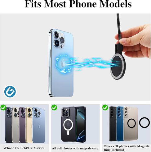 TDTOK Magnetic Phone Umbrella For Sun with Universal Adjustable Phone Ring, Outdoor Anti-Reflective Magnetic Cell Phone Umbrella Sun Shade for iPhone 16 15 14 13 12 Pro Max in Kuwait