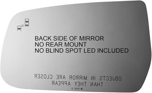 Compatible with 13-16 GM Terrain Passenger Mirror Glass w/Blind Spot Dection No Mount in Kuwait