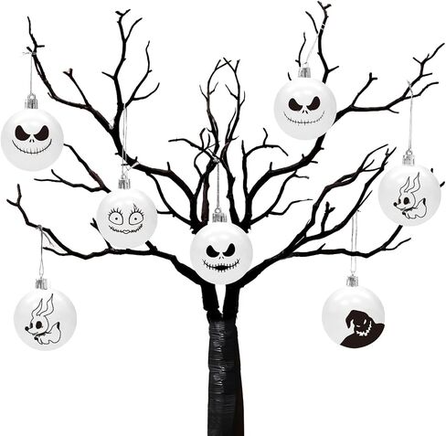 24Pcs Halloween Christmas Ornaments Jack Halloween Tree Decoration Hanging Ball Ornaments Party Holiday Home Decor Indoors in Saudi Arabia