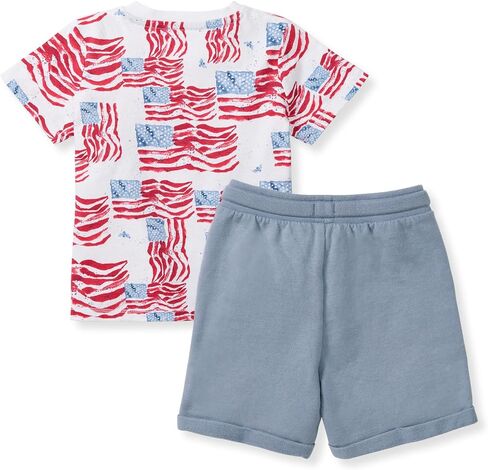 Burt's Bees Baby Baby Boys' Shirt and Pant Set, Top & Bottom Outfit Bundle, 100% Organic Cotton in Kuwait