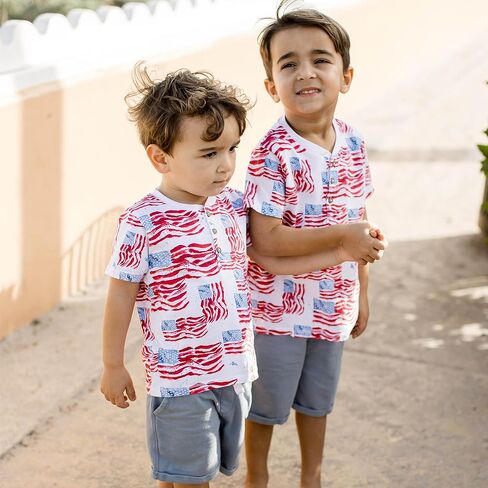 Burt's Bees Baby Baby Boys' Shirt and Pant Set, Top & Bottom Outfit Bundle, 100% Organic Cotton in Kuwait