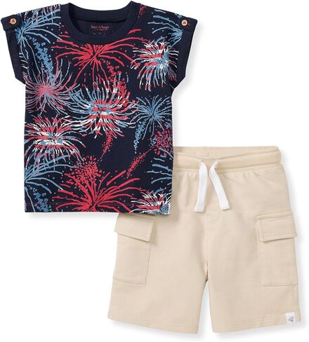 Burt's Bees Baby Baby Boys' Shirt and Pant Set, Top & Bottom Outfit Bundle, 100% Organic Cotton in Saudi Arabia