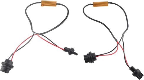 موصل المقاوم ، مقاوم الحمل ، تسخير الأسلاك المقاوم 7440 T20 50W8RJ ABS Hyper Flash First Free Free Wiring Adapters لأضواء إشارة LED 1 زوج in Saudi Arabia