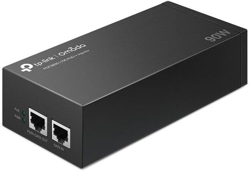 TP-Link TL-PI90X 802.3 bt/at/af 10G PoE Injector | Non-PoE to PoE Adapter | Supplies up to 90W (PoE++) | Plug & Play | Desktop/Wall-Mount | Distance Up to 328 ft. | UL Certified in Kuwait