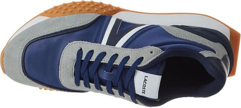 Lacoste Mens L-Spin Deluxe Sneaker, NVY/DK Gry, 8 in Saudi Arabia