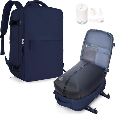 سفر حقيبة الظهر الفراغية مع مضخة للنساء الرجال الكبير حملهم على حقائب الظهر على الظهر ، حقيبة سفر شخصية معتمدة in Kuwait