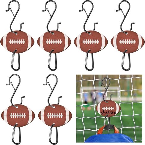 6 Pcs Bag Hook for Fence, Sports Fence Hook, Bag Clip for Fence, Metal Backpack Hooks with Acrylic Board, Fence Hooks for Bat Bag Water Bottle Lover Player Gifts (Baseball) in Kuwait