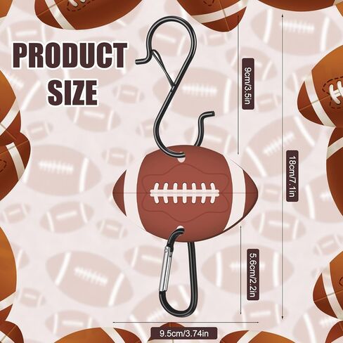 6 Pcs Bag Hook for Fence, Sports Fence Hook, Bag Clip for Fence, Metal Backpack Hooks with Acrylic Board, Fence Hooks for Bat Bag Water Bottle Lover Player Gifts (Baseball) in Kuwait