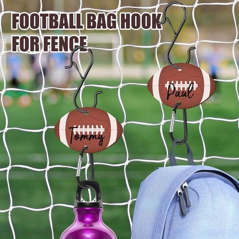 6 Pcs Bag Hook for Fence, Sports Fence Hook, Bag Clip for Fence, Metal Backpack Hooks with Acrylic Board, Fence Hooks for Bat Bag Water Bottle Lover Player Gifts (Baseball) in Kuwait