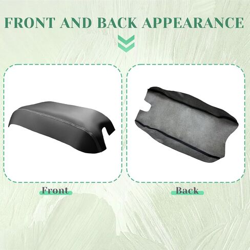 Center Center Console Lid Armrest Cover Presentive متوافق مع Ford F150 2009-2014 جلدي ARM ARM REST BREAT BLACK (جزء جلدي فقط) in Kuwait