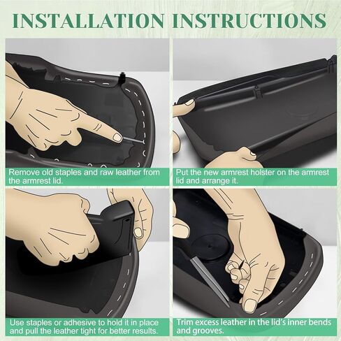 Center Center Console Lid Armrest Cover Presentive متوافق مع Ford F150 2009-2014 جلدي ARM ARM REST BREAT BLACK (جزء جلدي فقط) in Kuwait