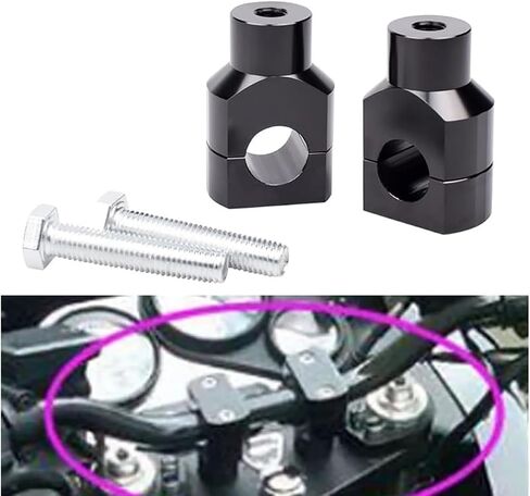 1 Inch Motorcycles Handlebar Risers Aluminum Chrome Universal Motorcycles Risers for Harley for Yamaha for Suzuki for Honda for Kawasaki 2PC(1Pair) in Saudi Arabia
