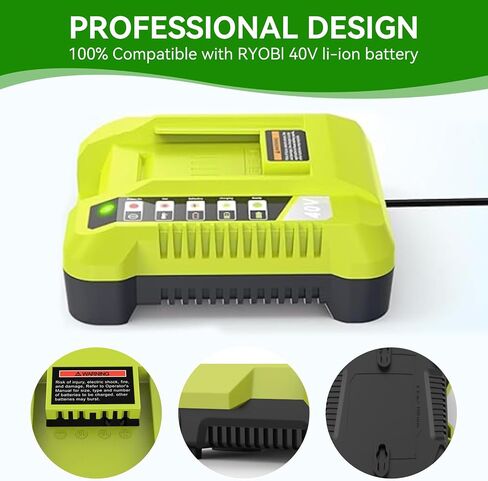 Upgraded 18V/40V Battery Charger Replacement for RYOBI 18V ONE + / 40V Dual Platform Charger P137 P117 Lithium ion Compatible with Ryobi OP130S OP401 P102 P108 P109 OP4030 OP4040 OP4050 OP4050A OP4060 in Saudi Arabia