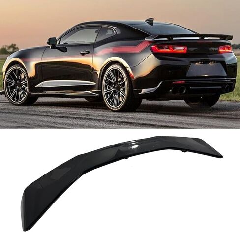 Spoiler Compatibility with 2016-2023 Camaro LS LT1 LT SS RS ZL1 Style Rear High Wing Trunk Lid Gloss Black in Kuwait
