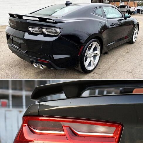 Spoiler Compatibility with 2016-2023 Camaro LS LT1 LT SS RS ZL1 Style Rear High Wing Trunk Lid Gloss Black in Kuwait