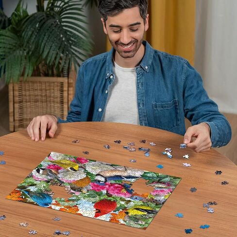 Ravensburger Garden Birds 500 قطعة بانورامزو للبالغين - 12000147 - أدوات مصنوعة يدويًا ، مصنوعة في ألمانيا ، كل قطعة تتناسب معًا بشكل مثالي in Saudi Arabia