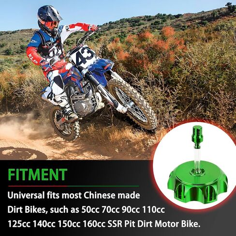 Psler Dirt Bike Gas Cap - CNC Aluminium مع SSR 125 110 Apollo RFZ 125CC لـ 50cc 70cc 90cc 110cc 125cc 140cc 150cc in Saudi Arabia