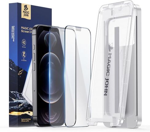 Magic John 3rd Gen تم ترقيته لـ iPhone 16 Pro Max Screen Protector 6.9 Inch ، HD Clear ، Film مقسّنات عازلة ، تلقائيًا ، خالٍ من الفقاعات ، التثبيت السهل ، 2 حزمة in Kuwait