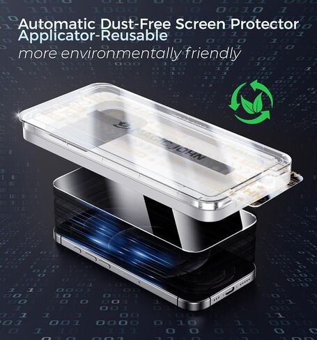 Magic John 3rd Gen تم ترقيته لـ iPhone 16 Pro Max Screen Protector 6.9 Inch ، HD Clear ، Film مقسّنات عازلة ، تلقائيًا ، خالٍ من الفقاعات ، التثبيت السهل ، 2 حزمة in Kuwait
