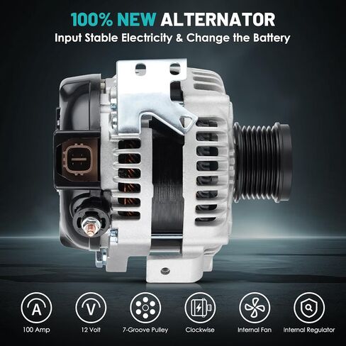 13956 Car Alternators 100 Amp, 6-Groove Pulley Fit for Toyota Camry 2002-2003, for Lexus ES300 2002-2003 V6 3.0L 2995cc Automotive Replacement Alternators 1012117450, 270600A070, 13956N in Saudi Arabia